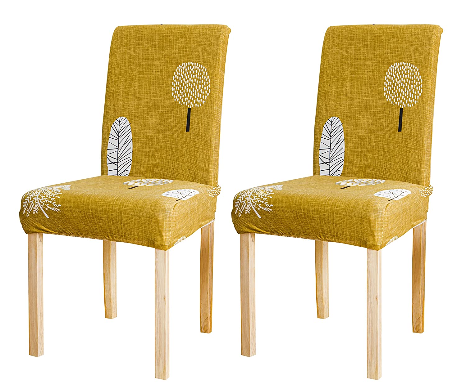 Printed Chair Cover - Mustard Flower