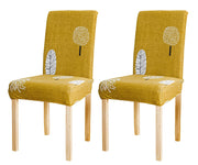 Printed Chair Cover - Mustard Flower