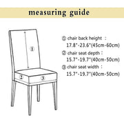 Printed Elastic Chair Cover - Brown White Check