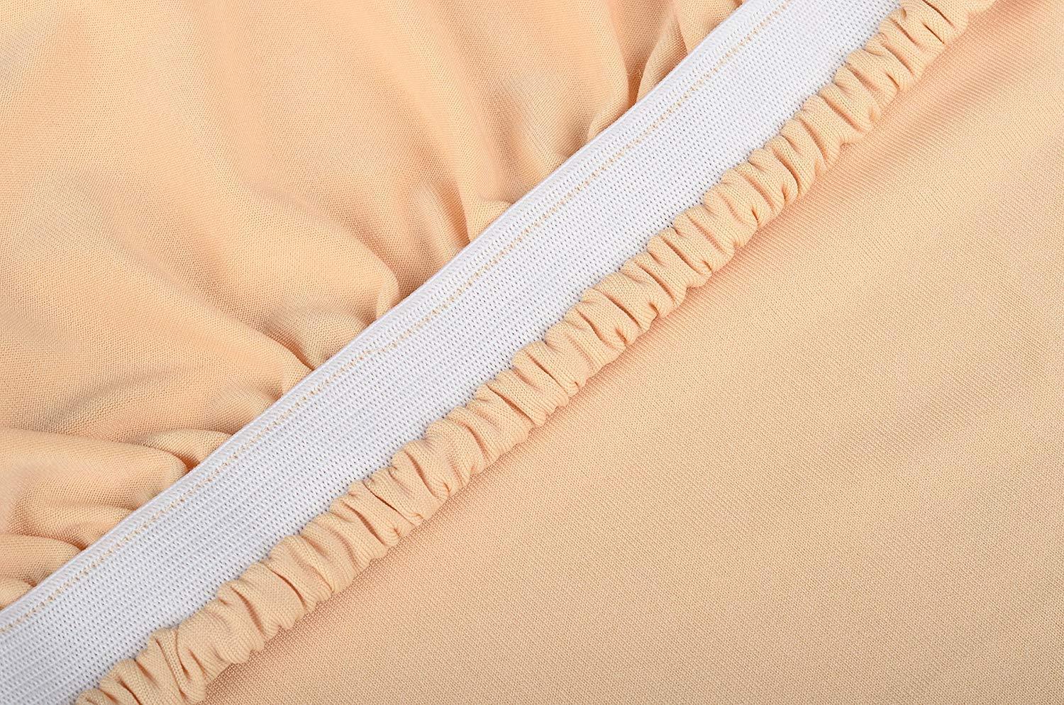 Solid Elastic Chair Cover - Beige