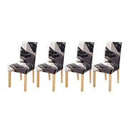 Printed Elastic Chair Cover - Black Prism