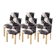 Printed Elastic Chair Cover - Black Prism