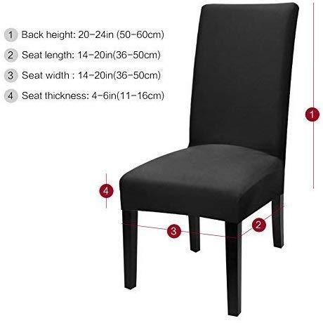 Solid Elastic Chair Cover - Black