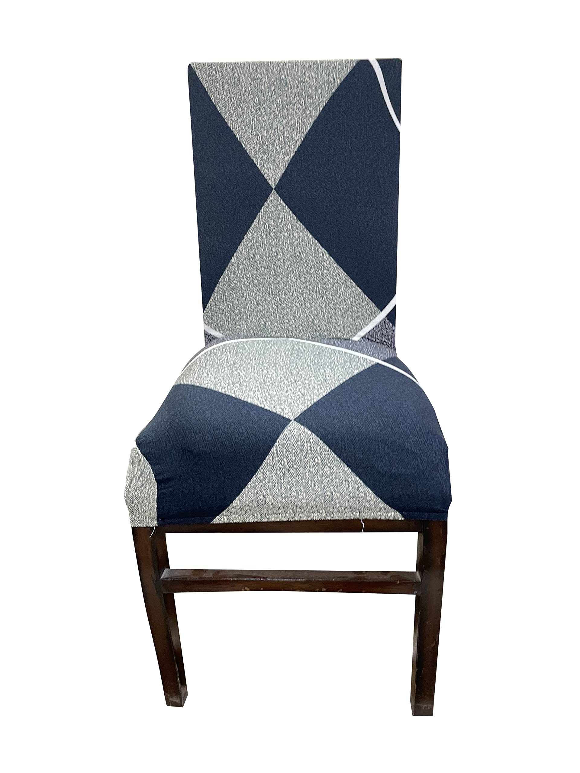 Elastic Chair Cover (Checkerplaid Blue)