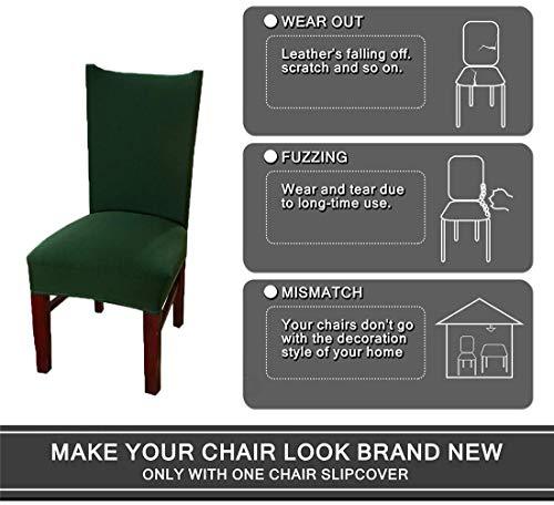 Solid Elastic Chair Cover - Dark Green