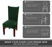 Solid Elastic Chair Cover - Dark Green