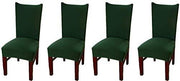 Solid Elastic Chair Cover - Dark Green