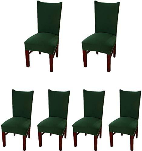 Solid Elastic Chair Cover - Dark Green