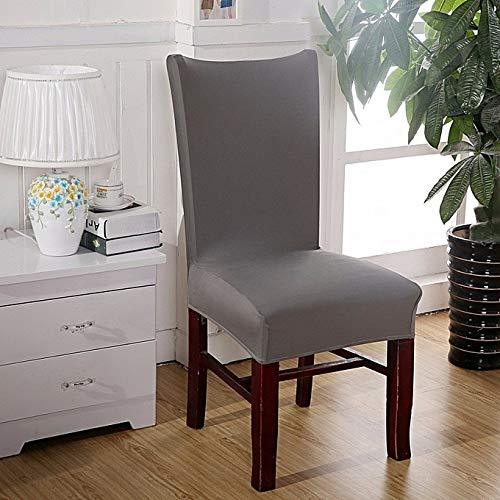 Solid Elastic Chair Cover - Grey