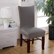Solid Elastic Chair Cover - Grey