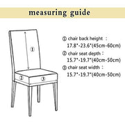 Printed Elastic Chair Cover - Grey Heart