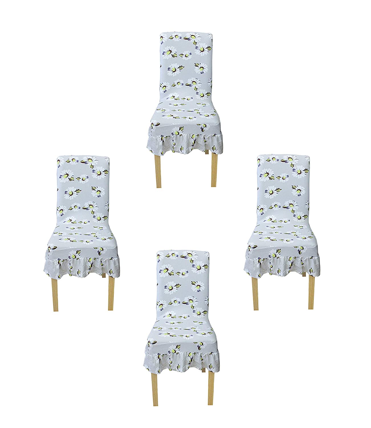 Printed Elastic Chair Cover - Grey Nargis