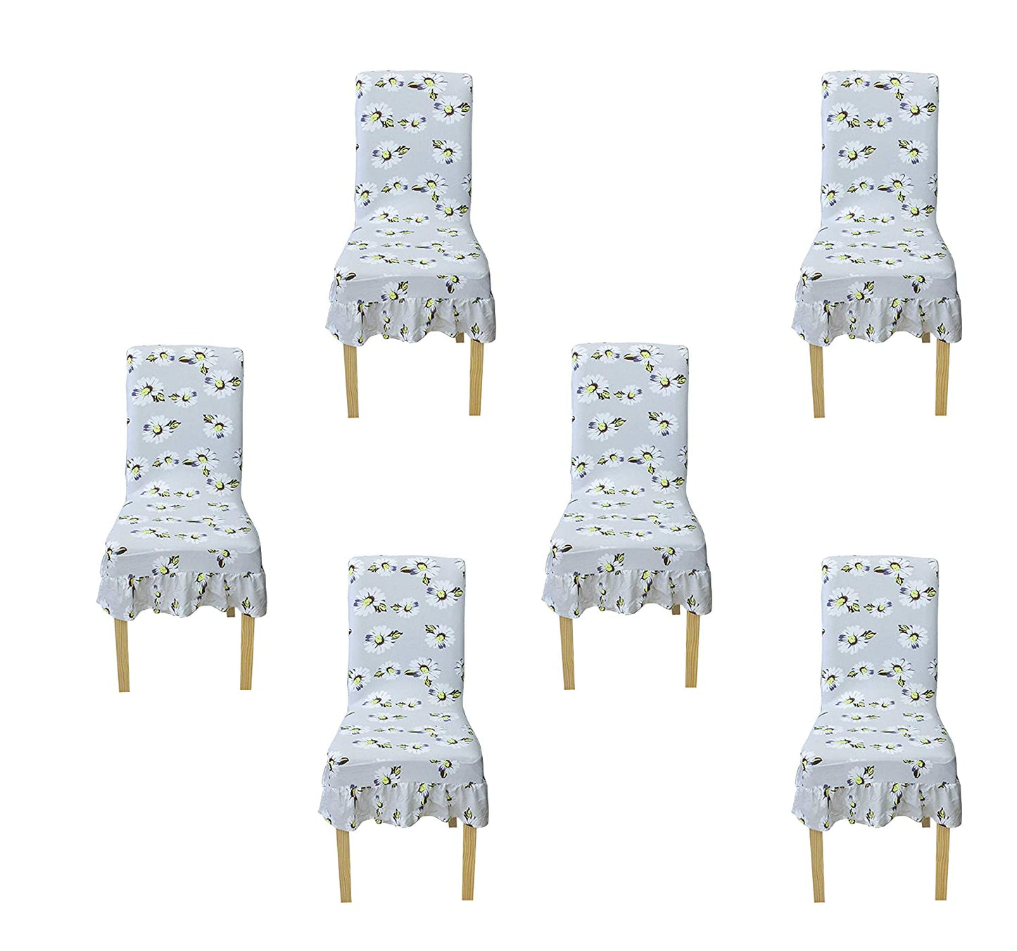 Printed Elastic Chair Cover - Grey Nargis