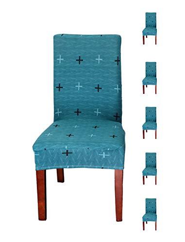 Printed Elastic Chair Cover - Green Plus