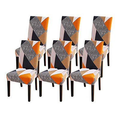 Printed Elastic Chair Cover - Multi Prism