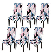 Printed Elastic Chair Cover - Prism Pink Black