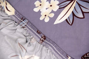 Printed Elastic Chair Cover - Purple Flower