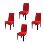 Solid Elastic Chair Cover - Red