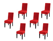 Solid Elastic Chair Cover - Red