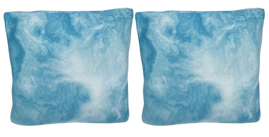 Polyester Cushion Cover - Fog White Blue