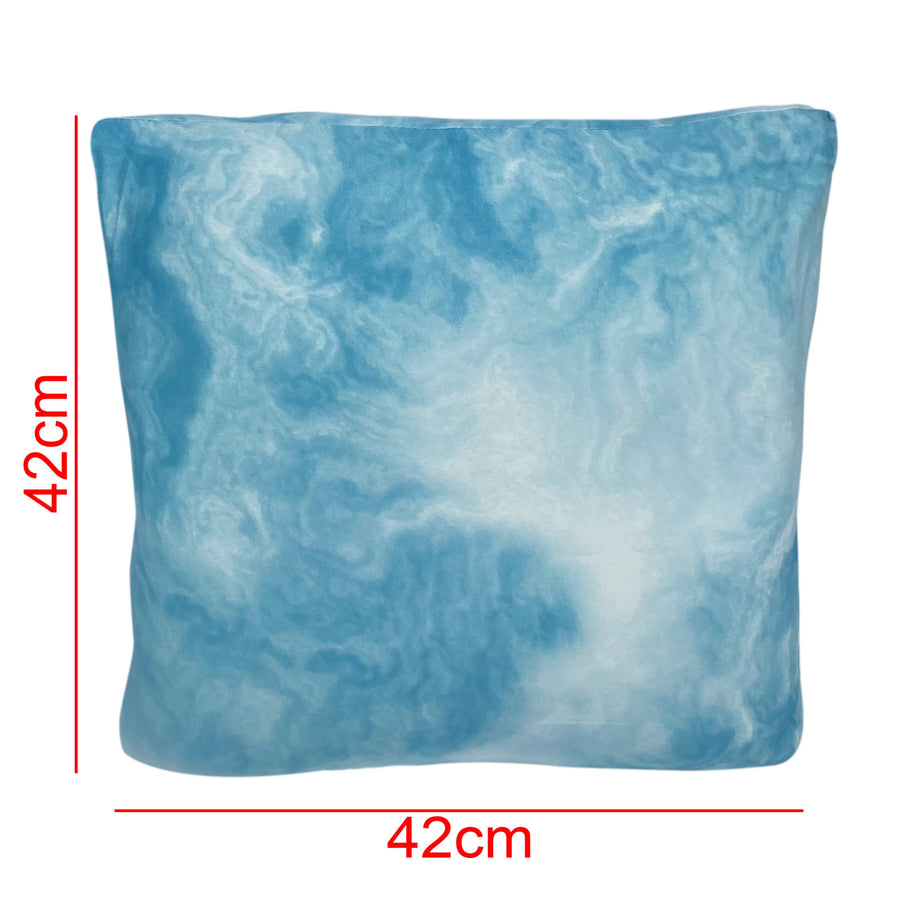 Polyester Cushion Cover - Fog White Blue