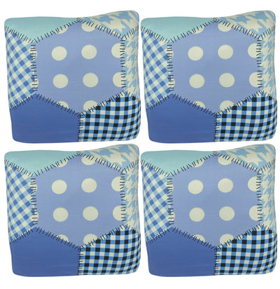 Polyester Cushion Cover - Octagon Blue