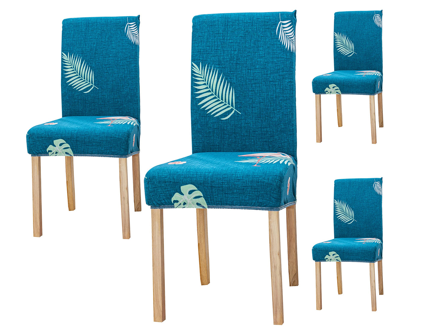 Printed Chair Cover - Teal Flamingo