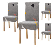 Printed Chair Cover -  Grey Trio