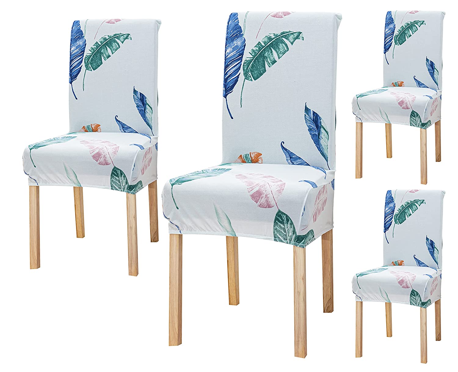 Printed Chair Cover - Light Blue Tropical
