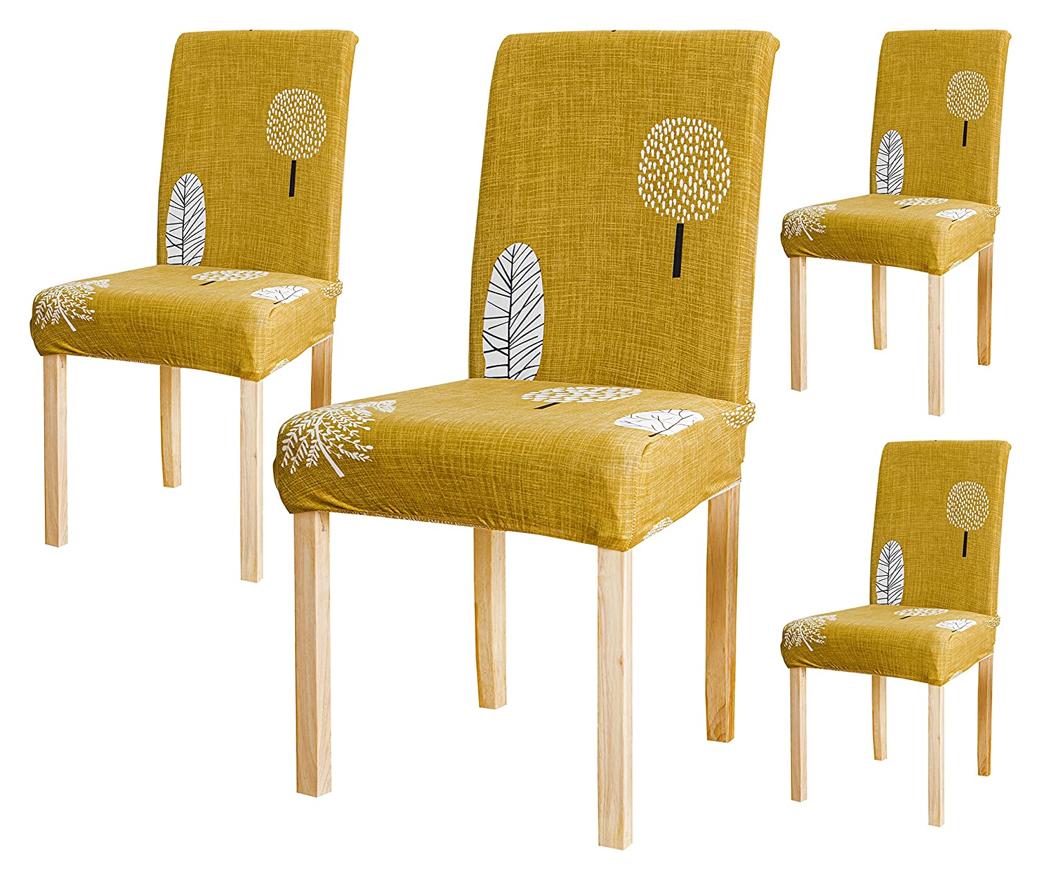 Printed Chair Cover - Mustard Flower