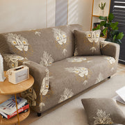 Printed Sofa Cover - Beige Brocade