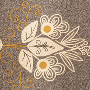 Printed Sofa Cover - Beige Brocade