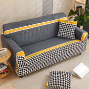 Printed Sofa Cover - Black Handstooth