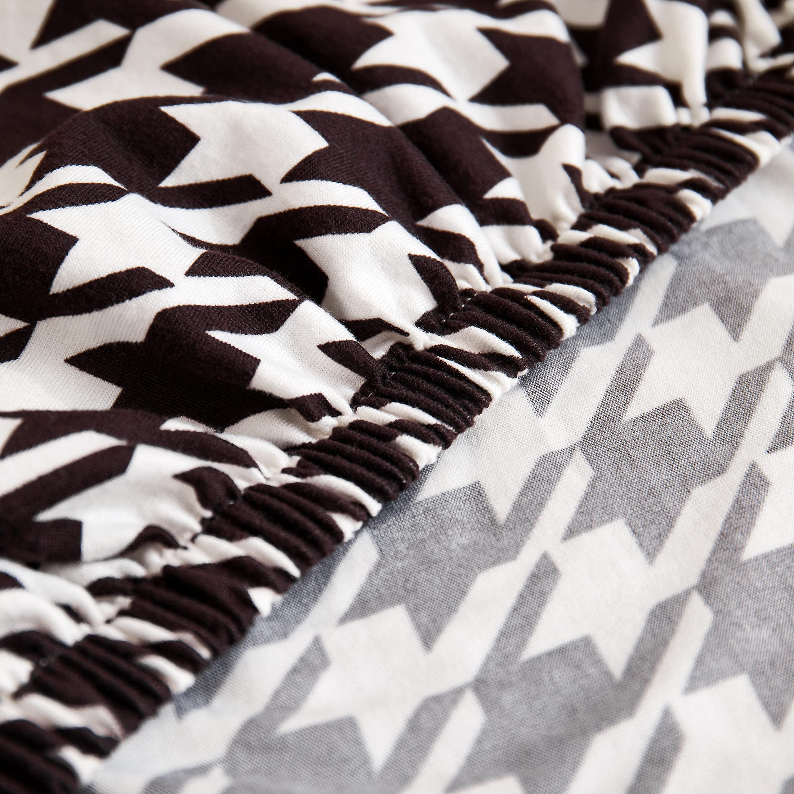 Printed Sofa Cover - Black Handstooth