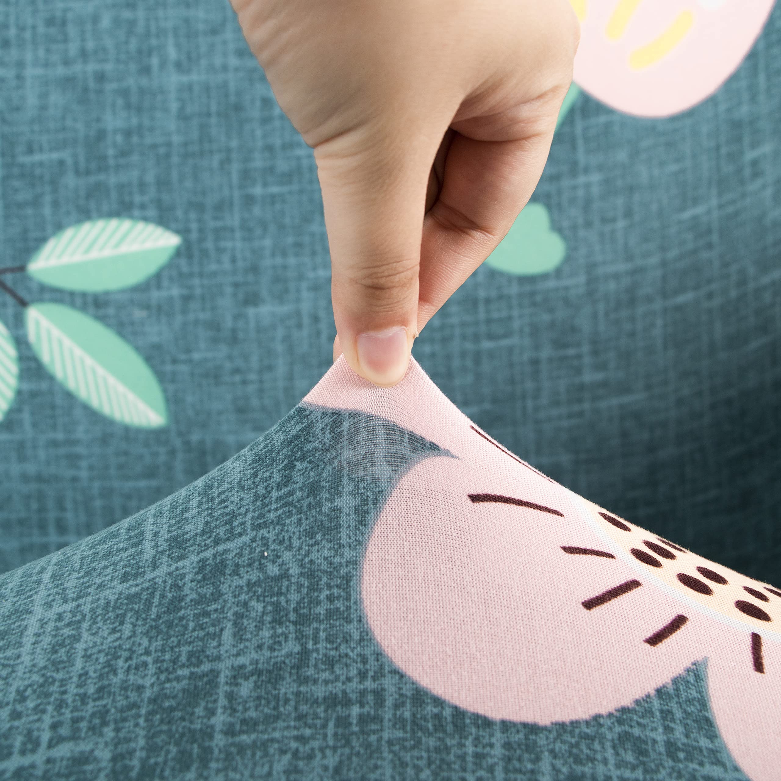 Printed Sofa Cover - Blue Pink Flower