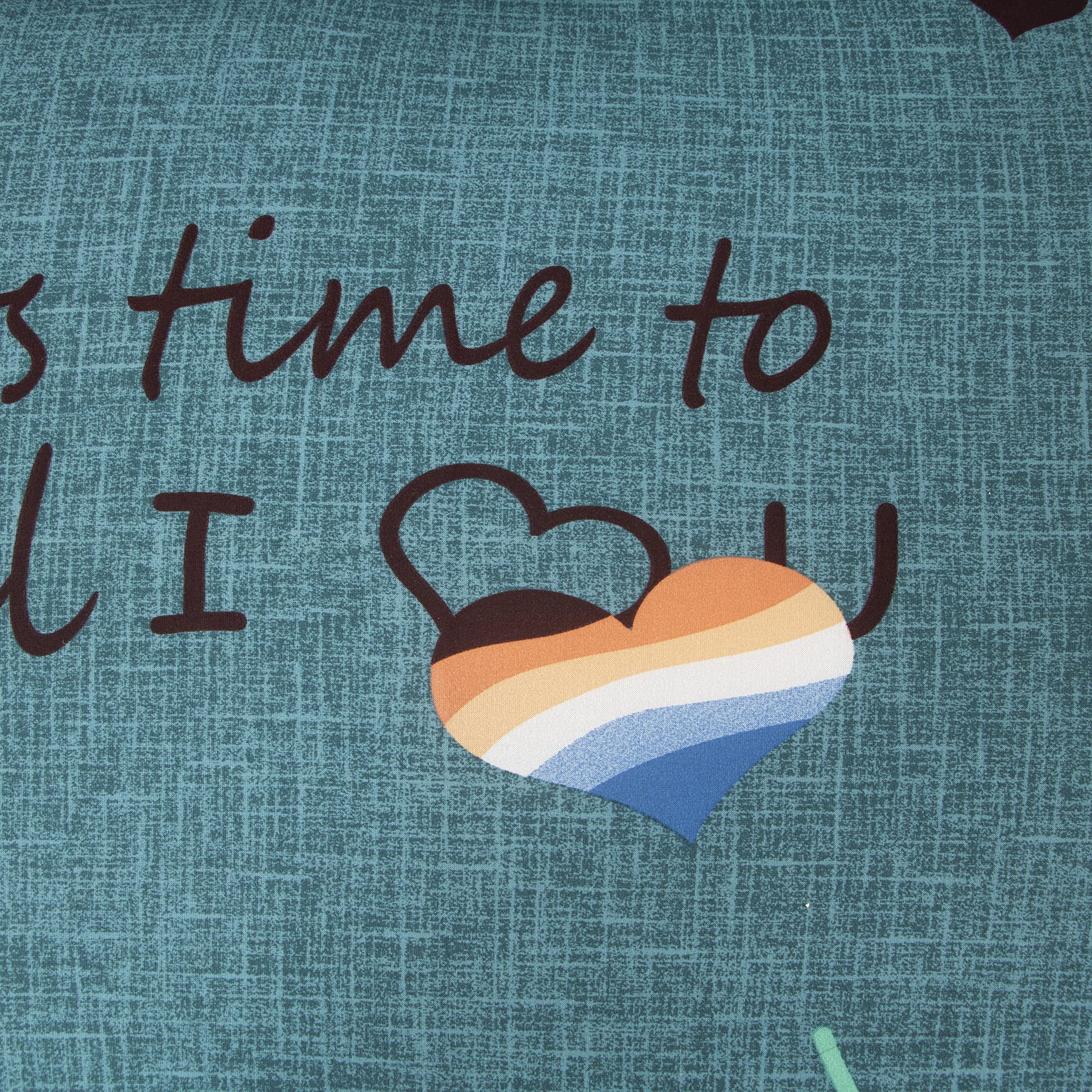 Printed Sofa Cover - Blue Pink Flower