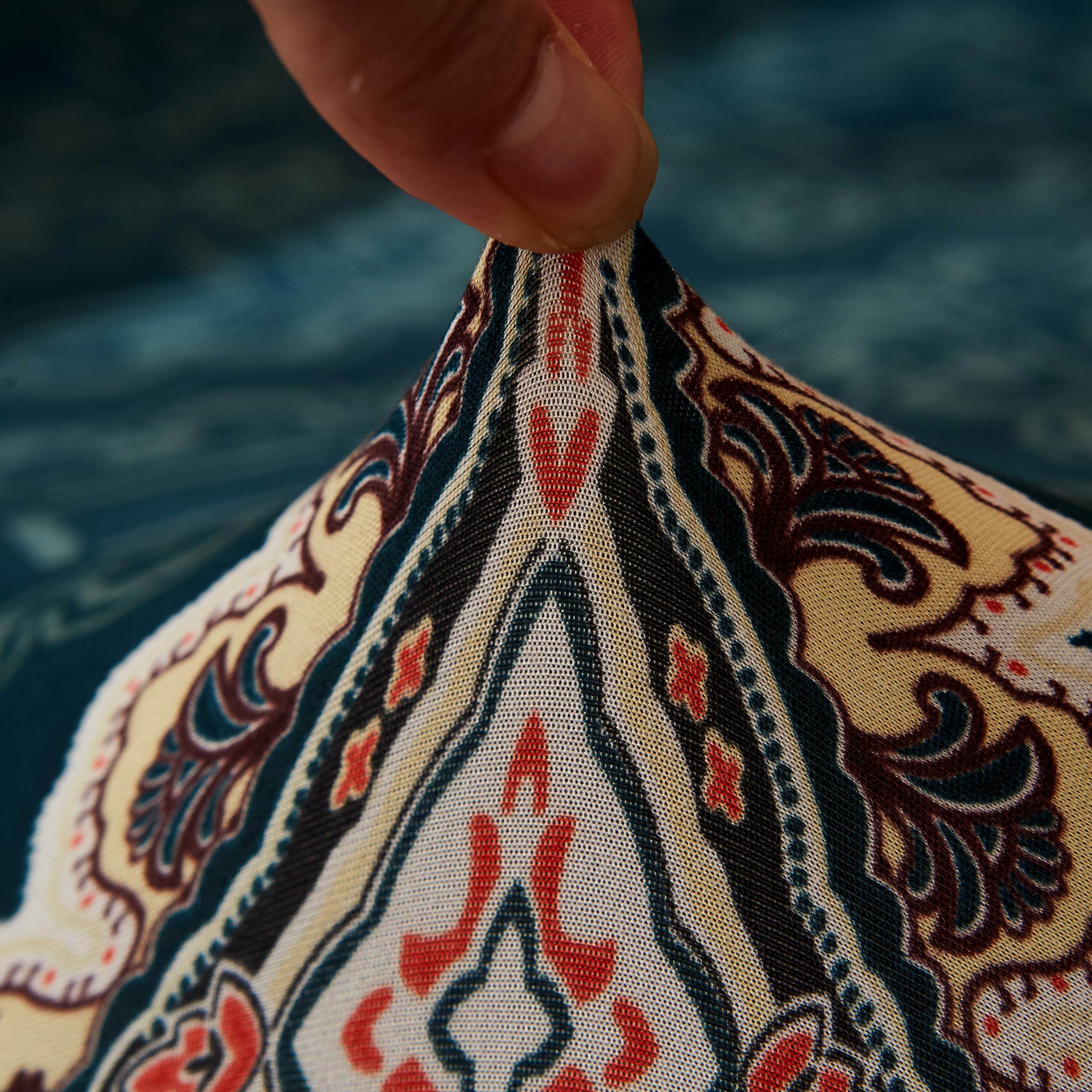 Printed Sofa Cover - Green Brocade