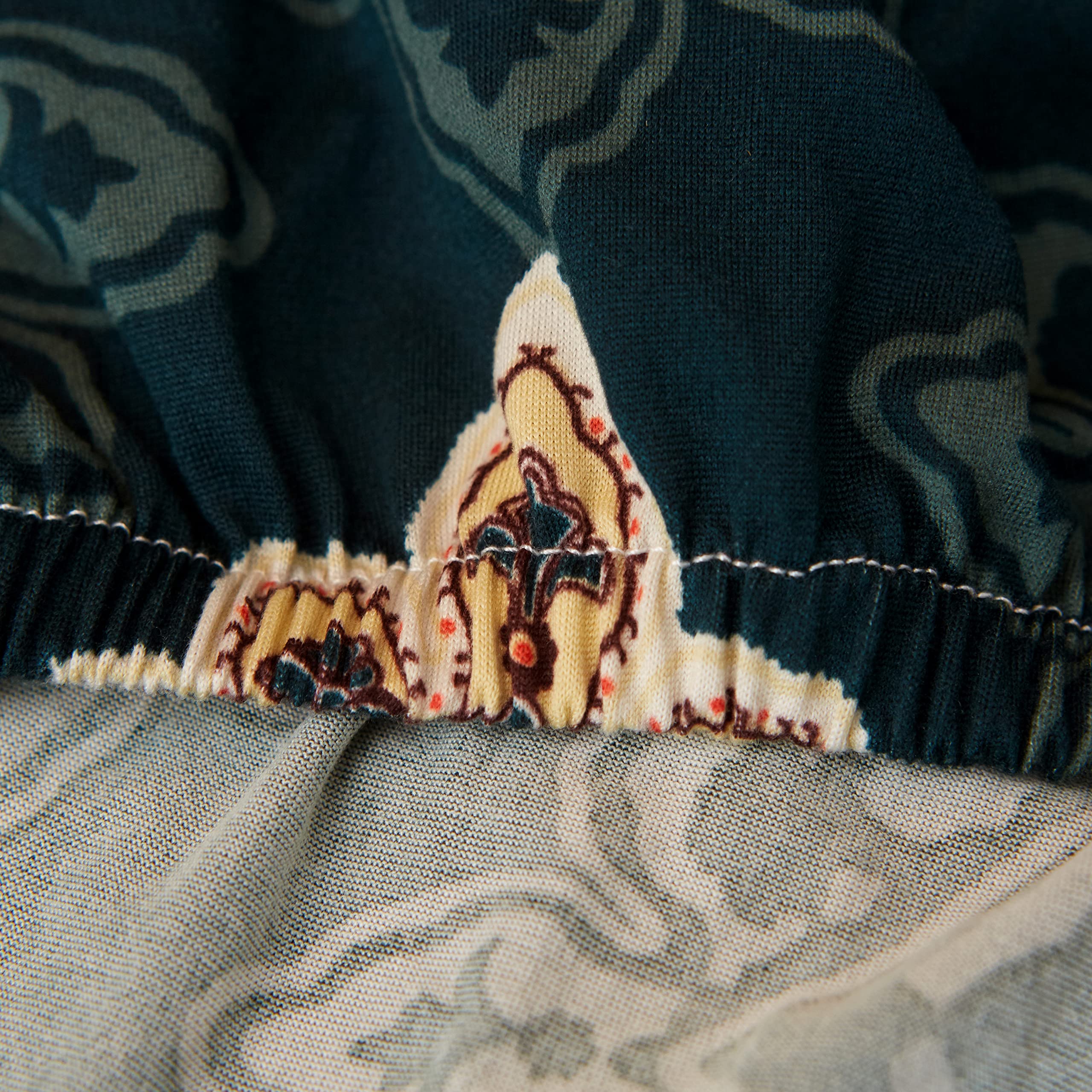 Printed Sofa Cover - Green Brocade