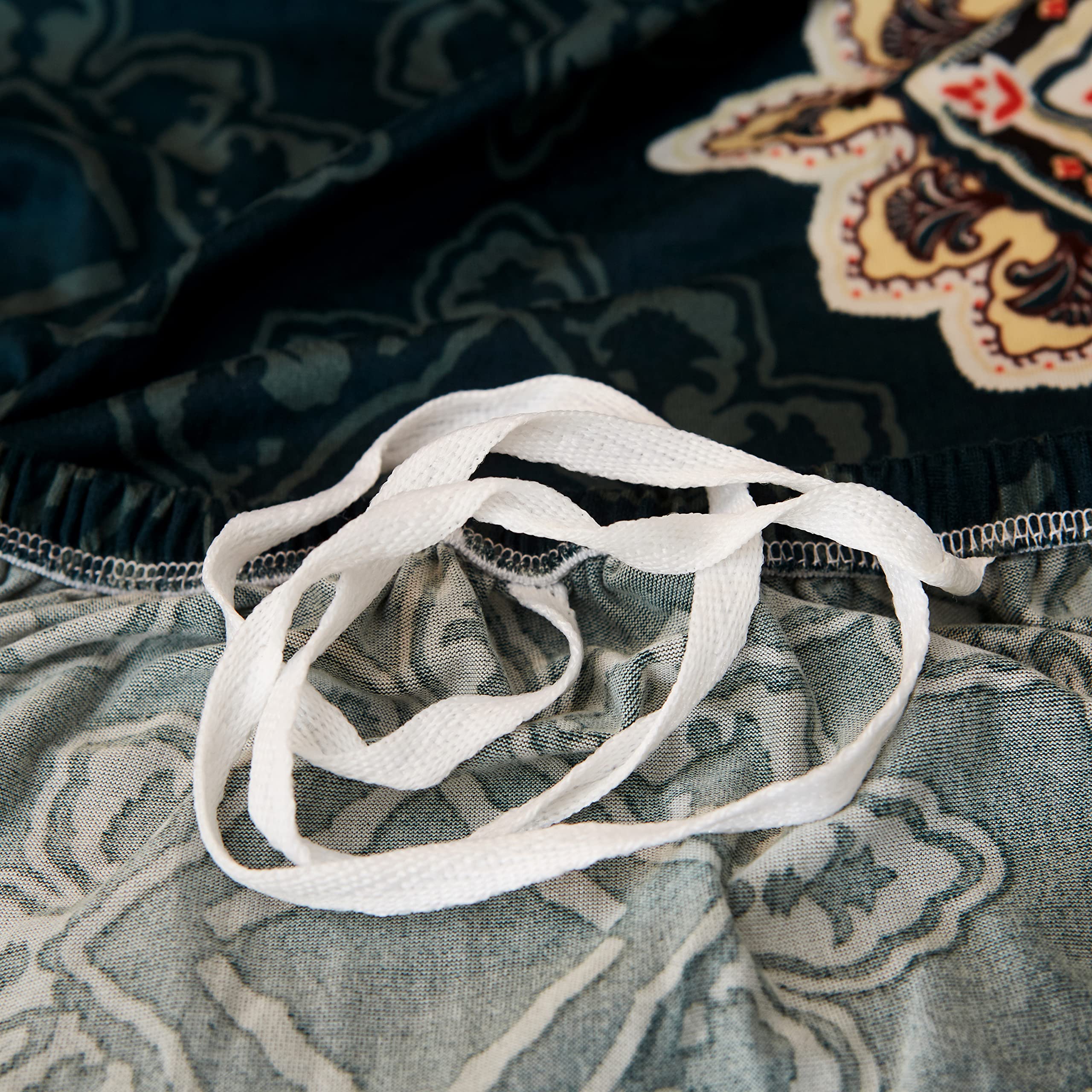 Printed Sofa Cover - Green Brocade