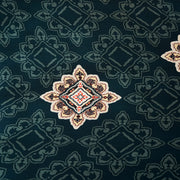 Printed Sofa Cover - Green Brocade
