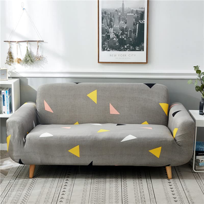 Printed Sofa Cover - Grey Trio
