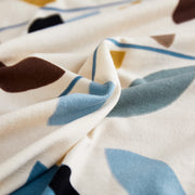 Printed Sofa Cover - White Leaf