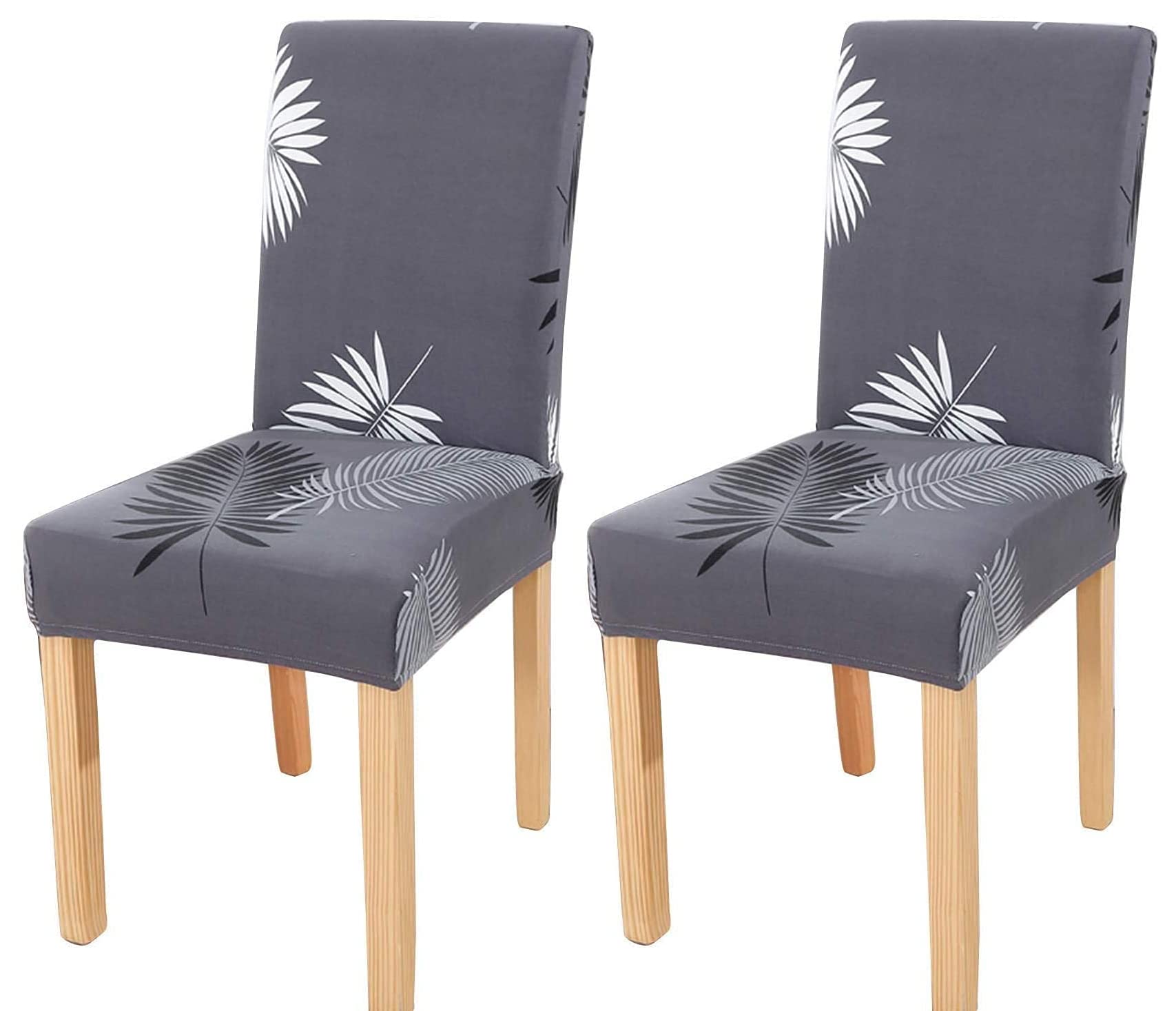Elastic Chair Cover - Dark Grey Fern
