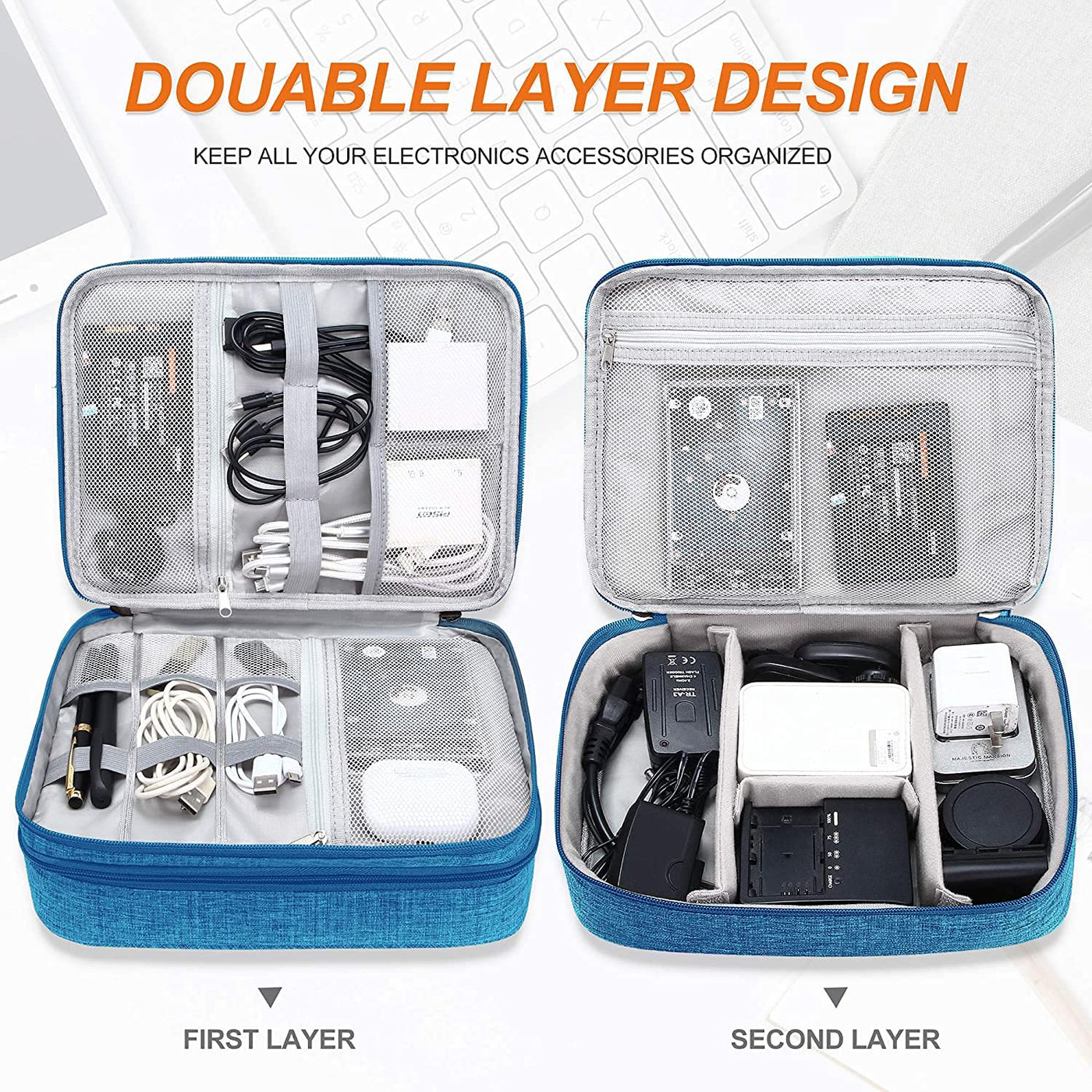 Double Layer Electronics Organizer