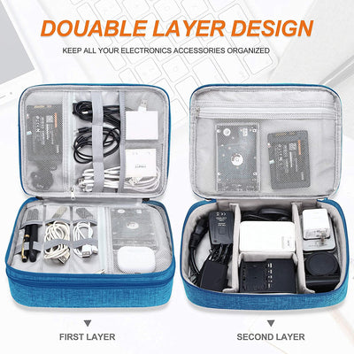 Double Layer Electronics Organizer