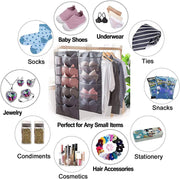 Closet Hanging Rotating Organizer With 30 Pockets