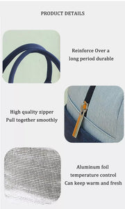 Lunch Tote Handbag with Aluminum Foil