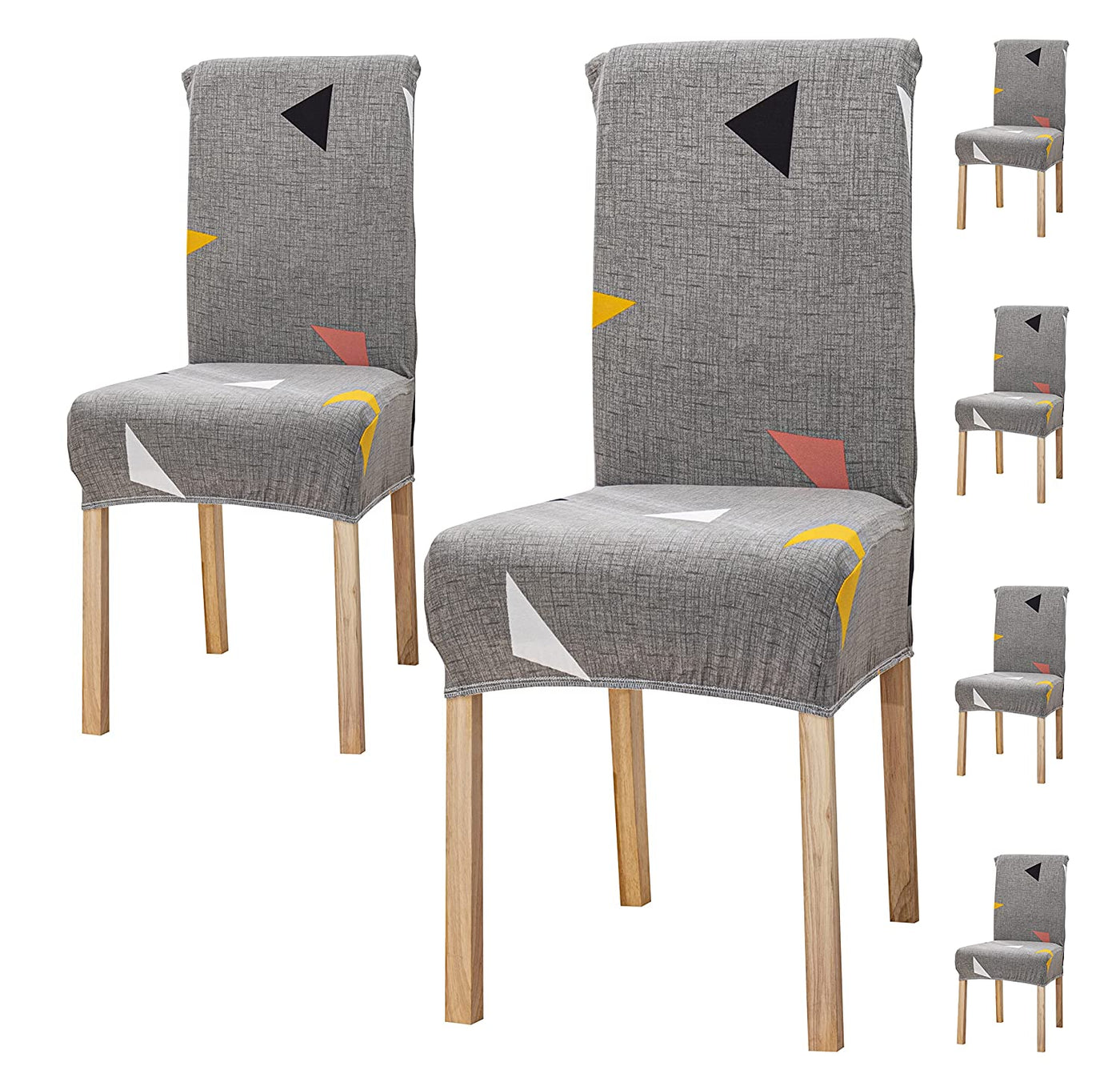 Printed Chair Cover -  Grey Trio