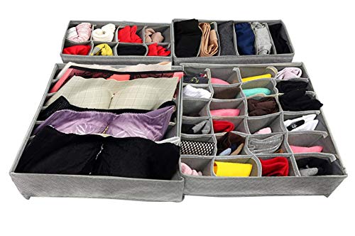 Foldable Storage Box Drawer Organizer Storage for Socks ,Bra ,Tie ,Scarfs etc