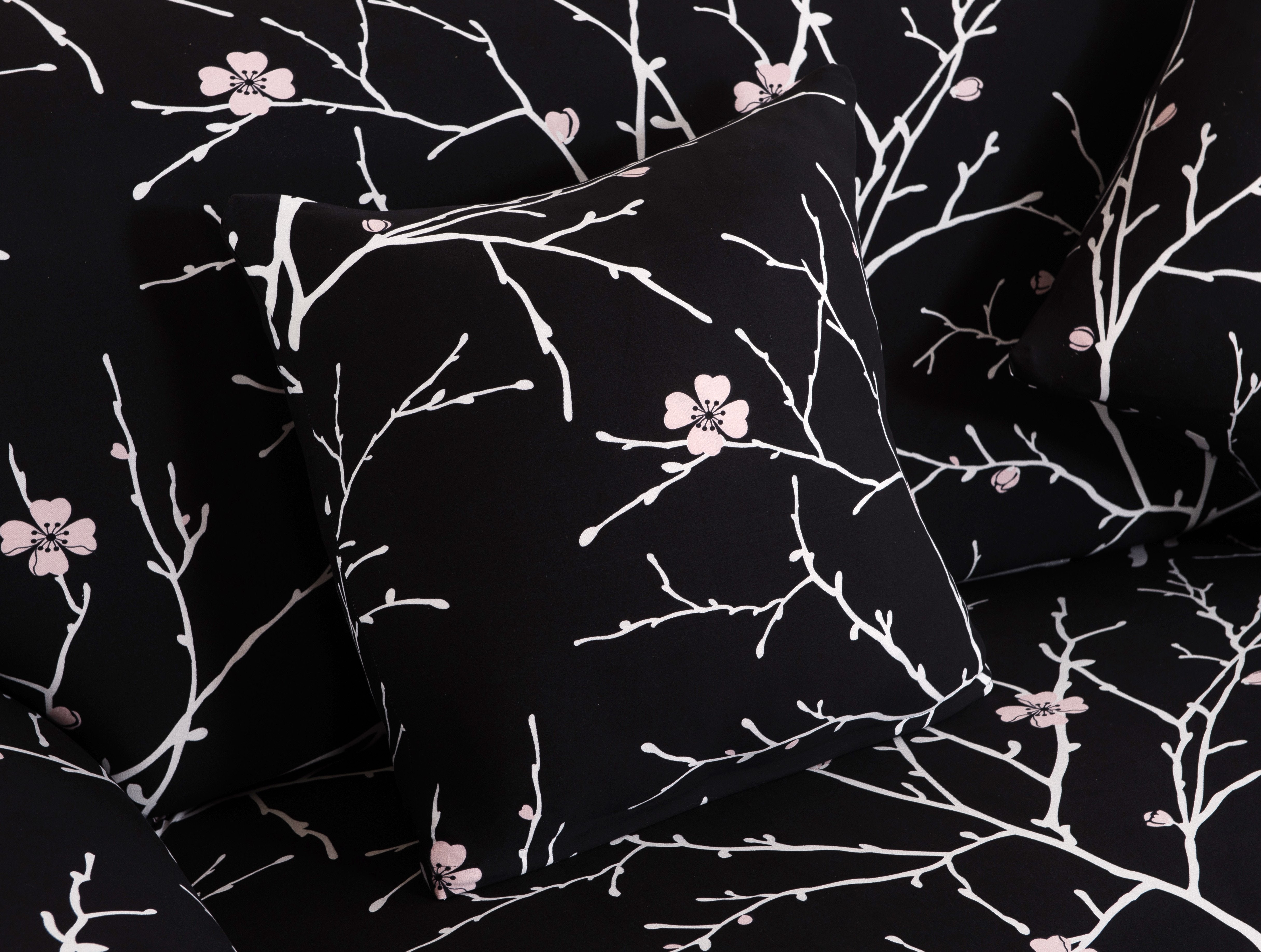 Printed Sofa Cover - Black Branch